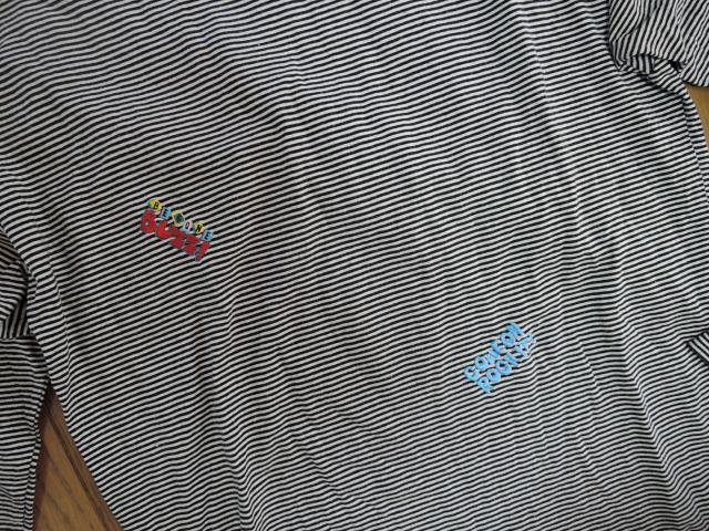 HYSTERIC GLAMOUR ヒステリックグラマー カットソー S 黒白 ボーダー ロンTシャツ 刺繍 ステッチ < ブランド  HYSTERIC GLAMOUR ヒステリックグラマー カットソー S 黒白 ボーダー ロンTシャツ 刺繍 ステッチ < ブランドの