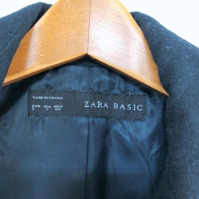 ◆ZARA/ザラ◆定番ロングコート★ネイビーS*しっかり生地♪海外コーデ < ブランド  ◆ZARA/ザラ◆定番ロングコート★ネイビーS*しっかり生地♪海外コーデ < ブランドの