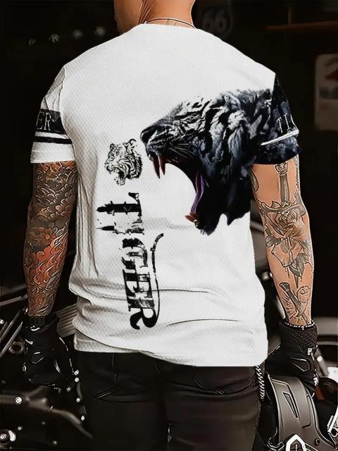 超お買い得990円★Daku Tigerのデジタルプリント  メンズ半袖TシャツUSAサイズM(日本サイズXL相当) < 男性ファッション  超お買い得990円★Daku Tigerのデジタルプリント  メンズ半袖TシャツUSAサイズM(日本サイズXL相当) < 男性ファッションの