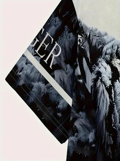 超お買い得990円★Daku Tigerのデジタルプリント  メンズ半袖TシャツUSAサイズM(日本サイズXL相当) < 男性ファッション  超お買い得990円★Daku Tigerのデジタルプリント  メンズ半袖TシャツUSAサイズM(日本サイズXL相当) < 男性ファッションの