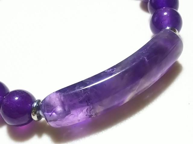 天然石★アメジスト 8mm ブレス < 女性アクセサリー/時計  天然石★アメジスト 8mm ブレス < 女性アクセサリー/時計の