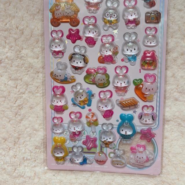 新品 3D ラメ入り 立体 シール ステッカー デコ コラージュ シール帳 うさぎ N2m < インテリア/ライフ 新品 3D ラメ入り 立体 シール ステッカー デコ コラージュ シール帳 うさぎ N2m < インテリア/ライフの