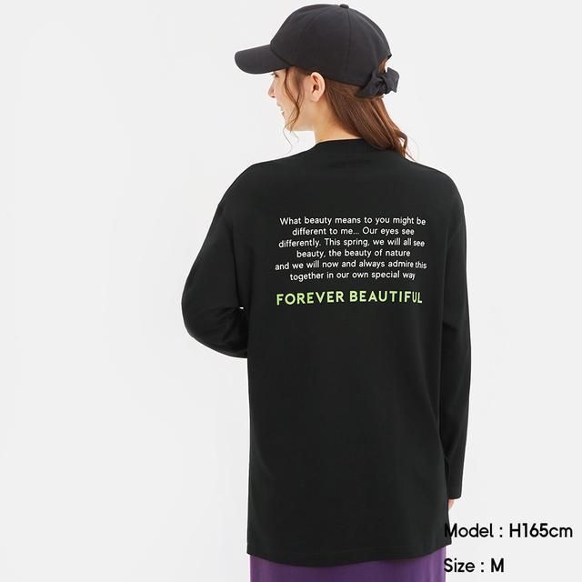 GUグラフィックロングスリーブT(長袖)A サイズXS ブラック 黒 < ブランド  GUグラフィックロングスリーブT(長袖)A サイズXS ブラック 黒  < ブランドの