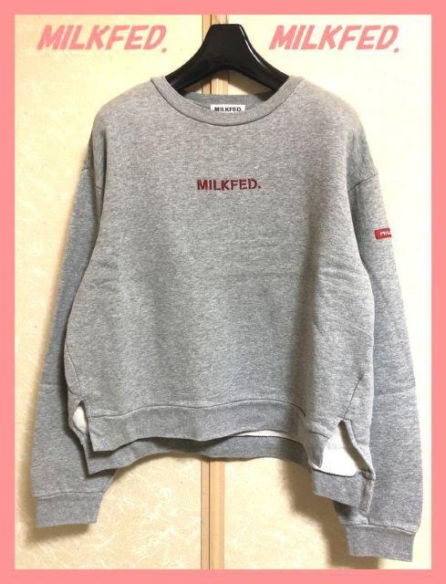 ☆ミルクフェド☆超美品♪完売刺繍ロゴサイドスリット裏起毛ゆるスウェット☆ < ブランド ☆ミルクフェド☆超美品♪完売刺繍ロゴサイドスリット裏起毛ゆるスウェット☆ < ブランドの