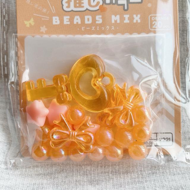 推しカラー オレンジ ビーズミックス リボン 鍵 星 ハンドメイド オタ活 推し活★ N2m < ペット/手芸/園芸  推しカラー オレンジ ビーズミックス リボン 鍵 星 ハンドメイド オタ活 推し活★ N2m < ペット/手芸/園芸の