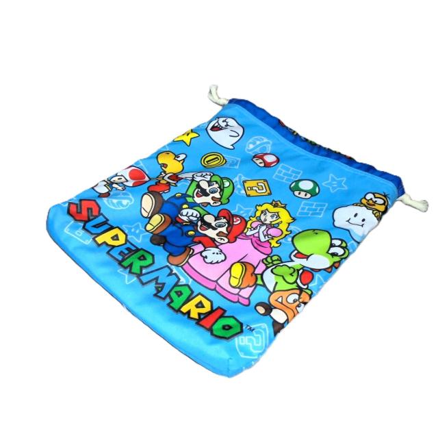 ◆スーパーマリオ◆SUPER MARIO◆ブルー・両面同柄◆裏地あり巾着 < キッズ/ベビー ◆スーパーマリオ◆SUPER MARIO◆ブルー・両面同柄◆裏地あり巾着 < キッズ/ベビーの