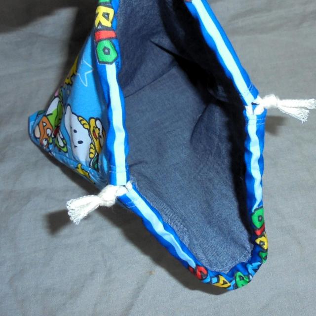 ◆スーパーマリオ◆SUPER MARIO◆ブルー・両面同柄◆裏地あり巾着 < キッズ/ベビー ◆スーパーマリオ◆SUPER MARIO◆ブルー・両面同柄◆裏地あり巾着 < キッズ/ベビーの