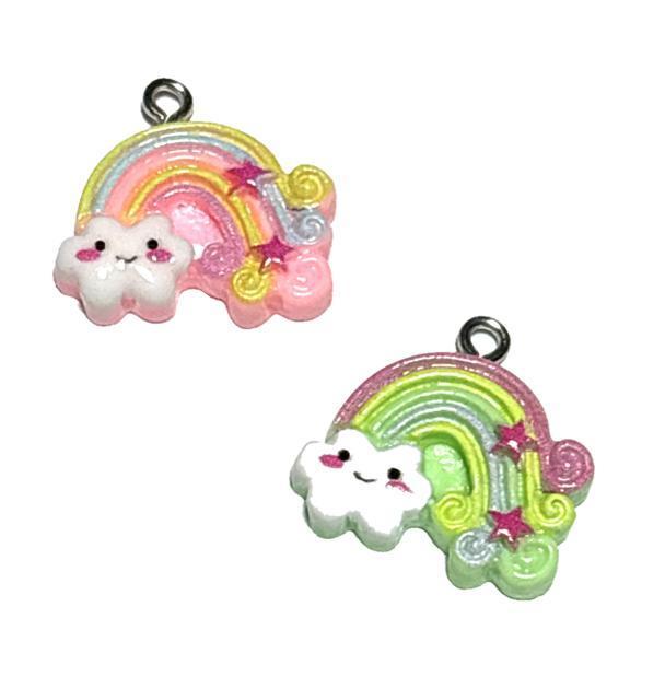 1049 雲と虹 2個 樹脂チャーム アクセサリーパーツ < ペット/手芸/園芸 1049 雲と虹 2個 樹脂チャーム アクセサリーパーツ < ペット/手芸/園芸の