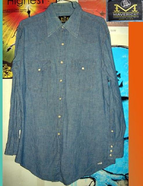 BLUE BELL MAVERICK シャンブレー シャツ ウエスタン 70s < ブランド BLUE BELL MAVERICK シャンブレー シャツ ウエスタン 70s < ブランドの