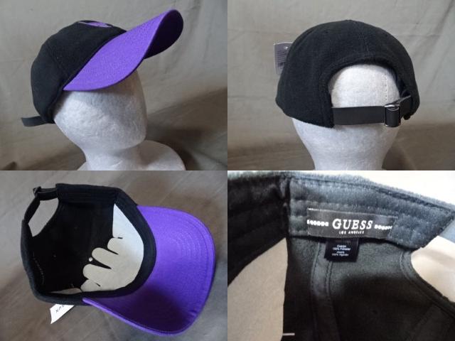 USA購入 L.A発 ゲス【GUESS】三角ロゴマークCAP 黒紫 < 男性ファッション  USA購入 L.A発 ゲス【GUESS】三角ロゴマークCAP 黒紫 < 男性ファッションの