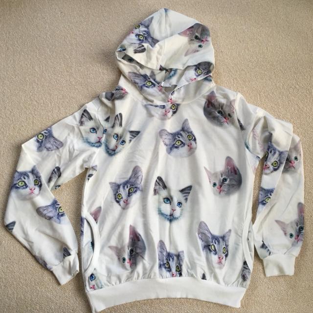 ACDCRAG・キャットフェイス転写パーカープルオーバー < ブランド ACDCRAG・キャットフェイス転写パーカープルオーバー < ブランドの