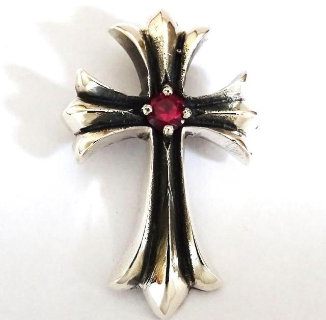 クロスペンダントヘッド with ルビー シルバー925 新品未使用 十字架 SILVER925 SV925 スターリングシルバー < 男性アクセサリー/時計 クロスペンダントヘッド with ルビー シルバー925 新品未使用 十字架 SILVER925 SV925 スターリングシルバー < 男性アクセサリー/時計の