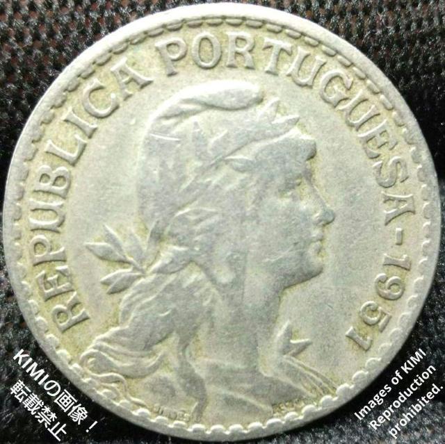 1エスクード硬貨 1951年 ポルトガル シールド 貨幣 コイン ポルトガルの紋章 古銭 リバティヘッド < ホビー  1エスクード硬貨 1951年 ポルトガル シールド 貨幣 コイン ポルトガルの紋章 古銭 リバティヘッド  < ホビーの