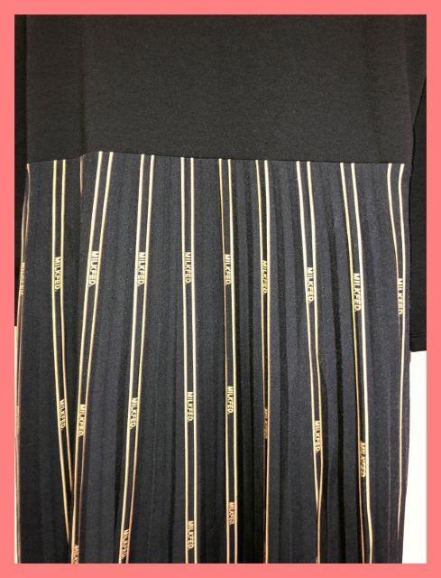 ミルクフェド☆美品スタイルアップ♪完売プリーツロゴドッキングマキシワンピ黒 < ブランド ミルクフェド☆美品スタイルアップ♪完売プリーツロゴドッキングマキシワンピ黒 < ブランドの