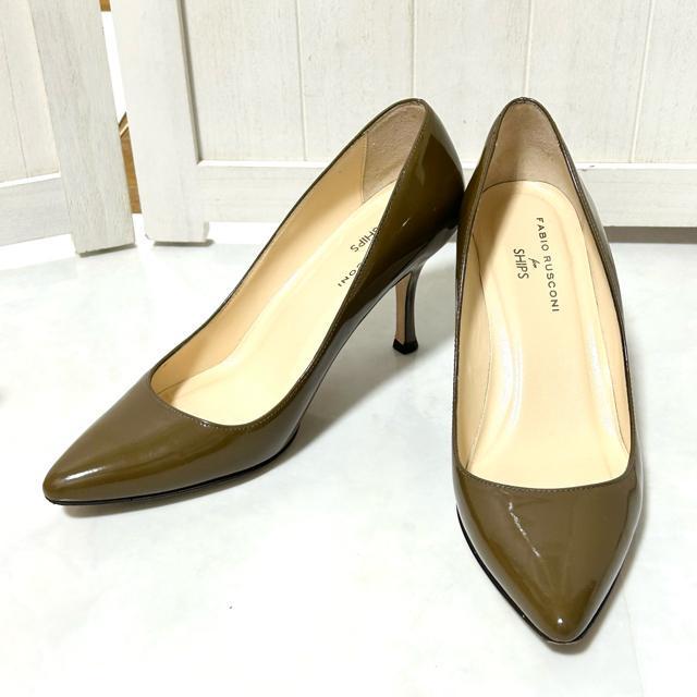 FABIO RUSCONI × SHIPS エナメル パンプス 37.5 < ブランド  FABIO RUSCONI × SHIPS エナメル パンプス 37.5 < ブランドの