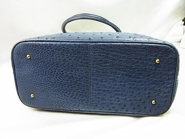 【正規美品】ZAO オーストリッチ ポーチ付きトートバッグ ブルー系 < 女性ファッション 【正規美品】ZAO オーストリッチ ポーチ付きトートバッグ ブルー系 < 女性ファッションの