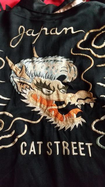 スカジャン ピンクドラゴン クリームソーダ ブラックキャッツ マジック ロカビリー パンク < 男性ファッション スカジャン ピンクドラゴン クリームソーダ ブラックキャッツ マジック ロカビリー パンク < 男性ファッションの