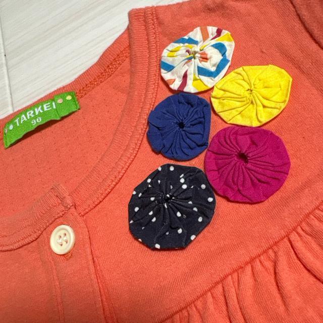 90サイズ 長袖カーディガン 薄手アウター 綿100% < キッズ/ベビー 90サイズ 長袖カーディガン 薄手アウター 綿100% < キッズ/ベビーの