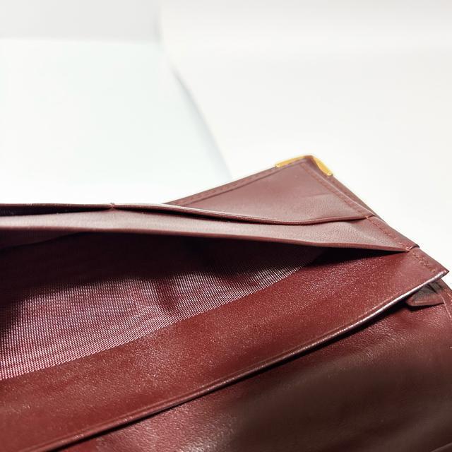 美品 Cartier カルティエ レザー マストライン 二つ折り長財布 ボルドー < ブランド 美品 Cartier カルティエ レザー マストライン 二つ折り長財布 ボルドー < ブランドの