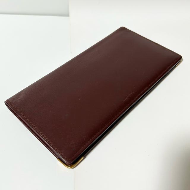 美品 Cartier カルティエ レザー マストライン 二つ折り長財布 ボルドー < ブランド 美品 Cartier カルティエ レザー マストライン 二つ折り長財布 ボルドー < ブランドの