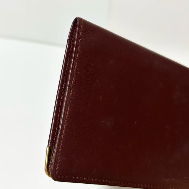 美品 Cartier カルティエ レザー マストライン 二つ折り長財布 ボルドー < ブランド 美品 Cartier カルティエ レザー マストライン 二つ折り長財布 ボルドー < ブランドの
