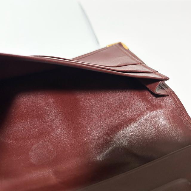 美品 Cartier カルティエ レザー マストライン 二つ折り長財布 ボルドー < ブランド 美品 Cartier カルティエ レザー マストライン 二つ折り長財布 ボルドー < ブランドの