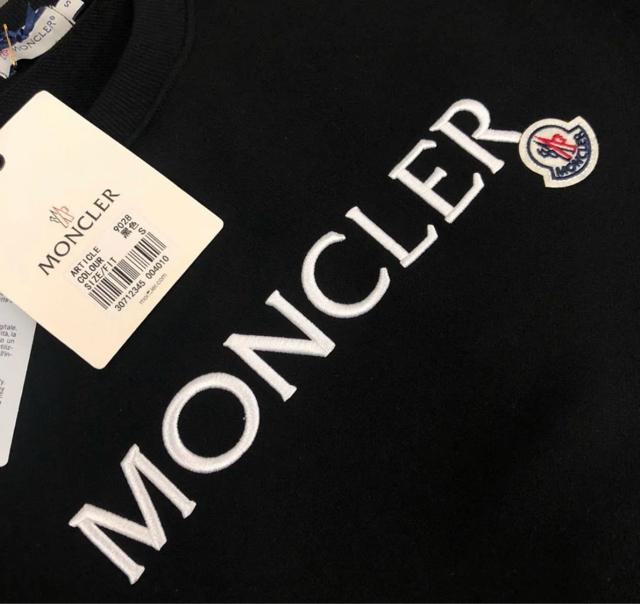 MONCLER �����N���[�� �X�E�F�b�g �g���[�i�[ �u���b�N ���S ���g�p �� �u�����h�� 