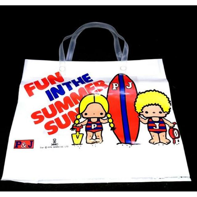 レア 1976年 パティ&ジミー バック ビニール トート サンリオ < 女性ファッション  レア 1976年 パティ&ジミー バック ビニール トート サンリオ  < 女性ファッションの