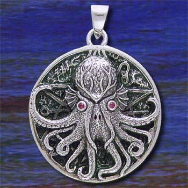 MS Great Cthulhu Silver Pendant  ANZT[/v 