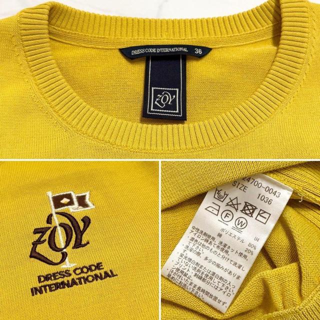 ゾーイzoy 春長袖ニット からし色#36 < レジャー/スポーツ  ゾーイzoy 春長袖ニット からし色#36 < レジャー/スポーツの