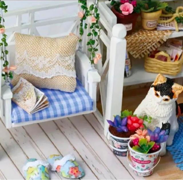 ミニチュアハウス 猫がいるお部屋 DIYキット ドールハウス < ホビー ミニチュアハウス 猫がいるお部屋 DIYキット ドールハウス < ホビーの