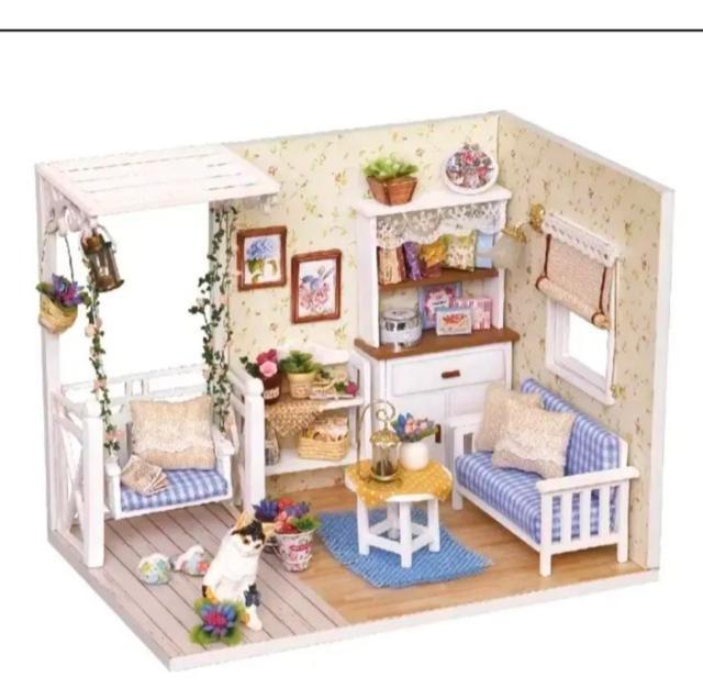 ミニチュアハウス 猫がいるお部屋 DIYキット ドールハウス < ホビー ミニチュアハウス 猫がいるお部屋 DIYキット ドールハウス < ホビーの