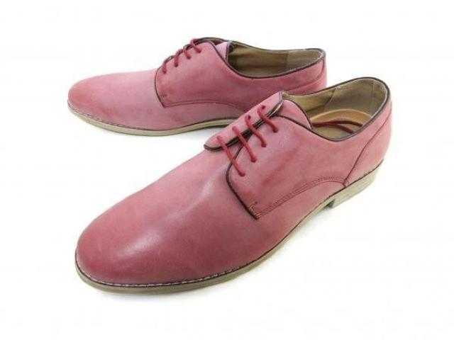 1円~C023新品DEDEs KEN本革カジュアルプレーントゥ/レースアップ26aRED♂ < 男性ファッション  1円~C023新品DEDEs KEN本革カジュアルプレーントゥ/レースアップ26aRED♂  < 男性ファッションの