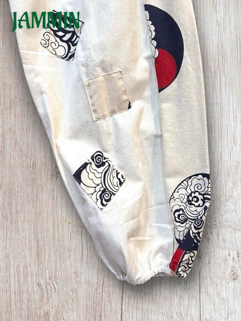 和柄アラジンパンツ アジアン エスニック 男女兼用 和柄 生成 < 女性ファッション 和柄アラジンパンツ アジアン エスニック 男女兼用 和柄 生成 < 女性ファッションの