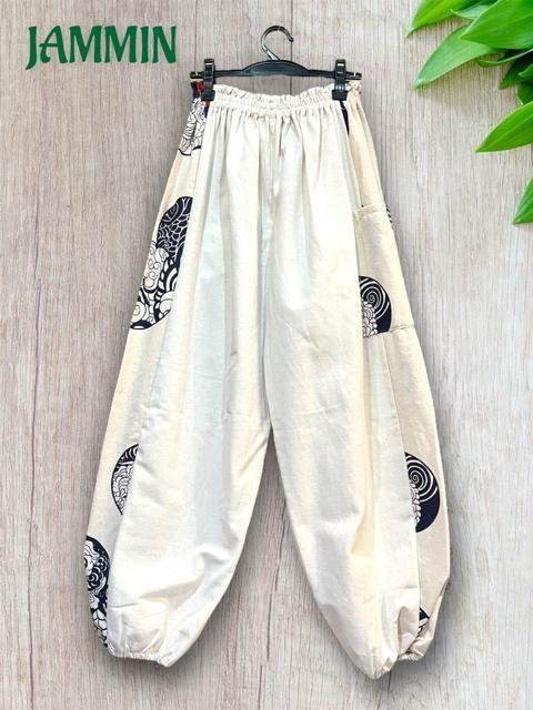 和柄アラジンパンツ アジアン エスニック 男女兼用 和柄 生成 < 女性ファッション 和柄アラジンパンツ アジアン エスニック 男女兼用 和柄 生成 < 女性ファッションの