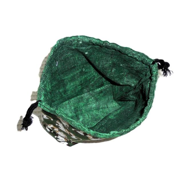 【底マチ幅が広い巾着】◆日本猫◆三毛猫×深緑地◆裏地あり巾着 < 女性ファッション 【底マチ幅が広い巾着】◆日本猫◆三毛猫×深緑地◆裏地あり巾着 < 女性ファッションの