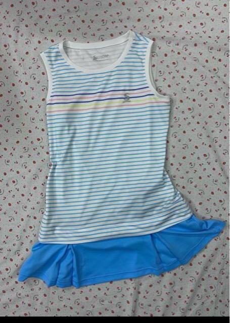 テニスウェア スリクソンワンピース テニス 脇下45.5センチ 丈75センチ パジャマとして使用 ホームクリーニング済み < レジャー/スポーツ テニスウェア スリクソンワンピース テニス 脇下45.5センチ 丈75センチ パジャマとして使用 ホームクリーニング済み < レジャー/スポーツの