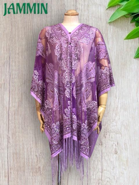 ペーズリー柄レーストップス アジアン 紫 エスニック 衣装 ヒッピー < 女性ファッション ペーズリー柄レーストップス アジアン 紫 エスニック 衣装 ヒッピー < 女性ファッションの