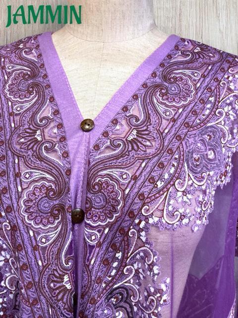 ペーズリー柄レーストップス アジアン 紫 エスニック 衣装 ヒッピー < 女性ファッション ペーズリー柄レーストップス アジアン 紫 エスニック 衣装 ヒッピー < 女性ファッションの