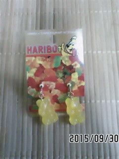 HARIBO・ハリボーベアグミ風チャームイヤリング。イエロー < 女性アクセサリー/時計  HARIBO・ハリボーベアグミ風チャームイヤリング。イエロー < 女性アクセサリー/時計の