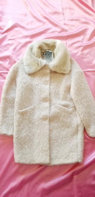 ★イタリア製MADE IN ITALY☆お洒落ピンクベージュ大人可愛い♪圧縮ウール軽量ふわふわモヘア♪ファージャケットコート < 女性ファッション ★イタリア製MADE IN ITALY☆お洒落ピンクベージュ大人可愛い♪圧縮ウール軽量ふわふわモヘア♪ファージャケットコート < 女性ファッションの