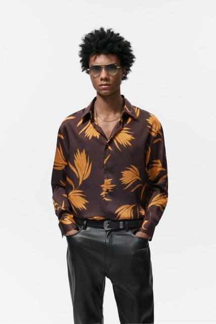 ☆ZARA ザラ フラワー プリント シャツ 柄シャツ アロハシャツ 葉っぱ柄/メンズ/S☆新品☆新作モデル < ブランド ☆ZARA ザラ フラワー プリント シャツ 柄シャツ アロハシャツ 葉っぱ柄/メンズ/S☆新品☆新作モデル < ブランドの