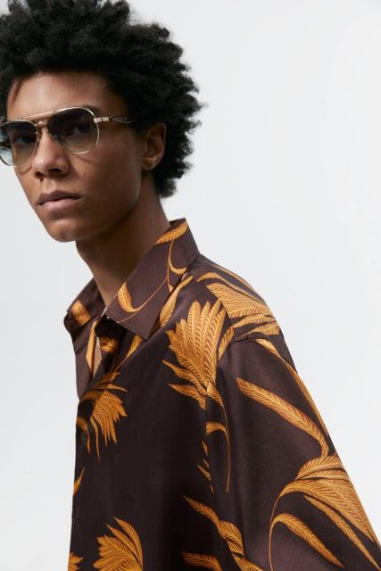 ☆ZARA ザラ フラワー プリント シャツ 柄シャツ アロハシャツ 葉っぱ柄/メンズ/S☆新品☆新作モデル < ブランド ☆ZARA ザラ フラワー プリント シャツ 柄シャツ アロハシャツ 葉っぱ柄/メンズ/S☆新品☆新作モデル < ブランドの