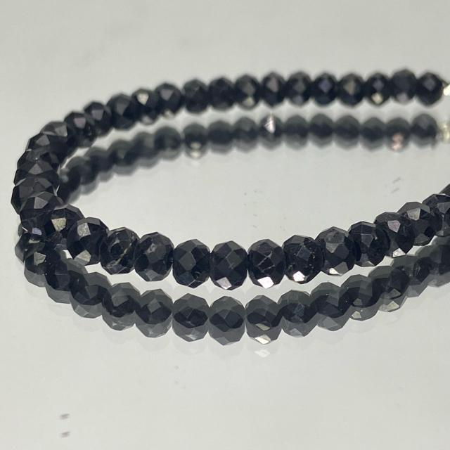《bracelet》天然石ブラックスピネル 多面カット アジャスター付き < 男性アクセサリー/時計  《bracelet》天然石ブラックスピネル 多面カット アジャスター付き  < 男性アクセサリー/時計の