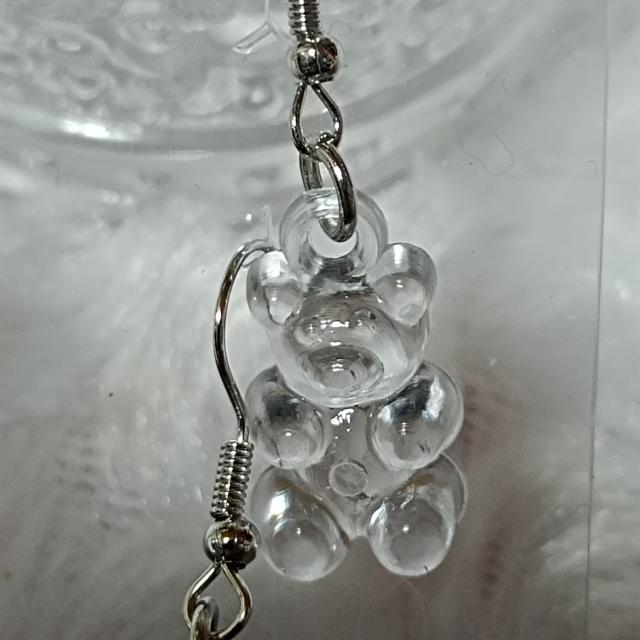 新品★可愛いベアフックピアス/ブラック+クリア < 女性アクセサリー/時計  新品★可愛いベアフックピアス/ブラック+クリア < 女性アクセサリー/時計の