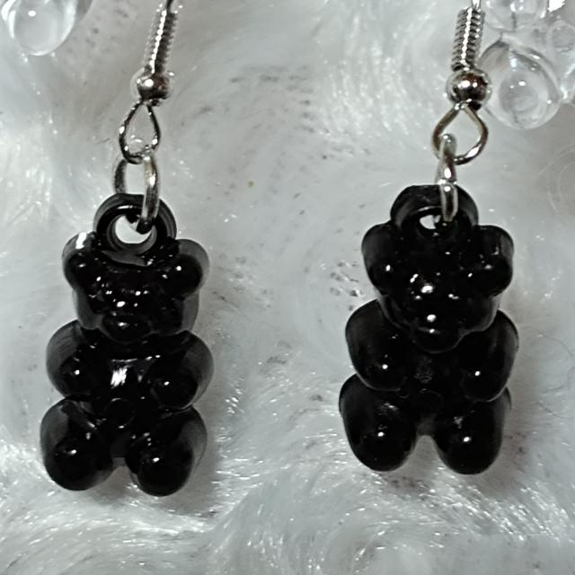 新品★可愛いベアフックピアス/ブラック+クリア < 女性アクセサリー/時計  新品★可愛いベアフックピアス/ブラック+クリア < 女性アクセサリー/時計の