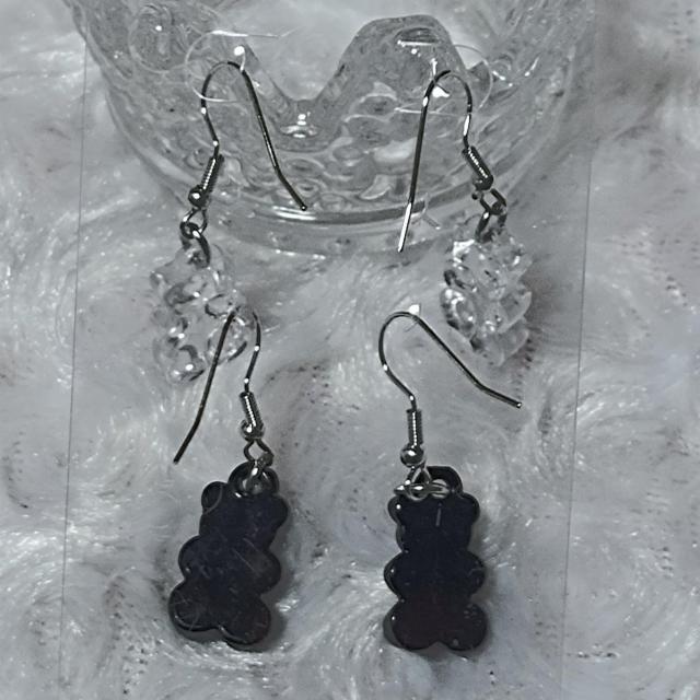 新品★可愛いベアフックピアス/ブラック+クリア < 女性アクセサリー/時計  新品★可愛いベアフックピアス/ブラック+クリア < 女性アクセサリー/時計の
