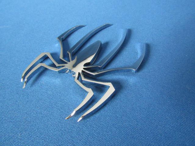●珍品 蜘蛛 クモ スパイダー!クロームメッキ仕様 軽量 ABS製 エンブレム新品 < 自動車/バイク ●珍品 蜘蛛 クモ スパイダー!クロームメッキ仕様 軽量 ABS製 エンブレム新品 < 自動車/バイク