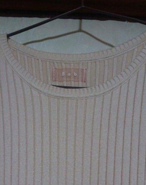 Bab. リブニットワンピース アイボリー フレアワンピース < 女性ファッション  Bab. リブニットワンピース アイボリー フレアワンピース < 女性ファッションの