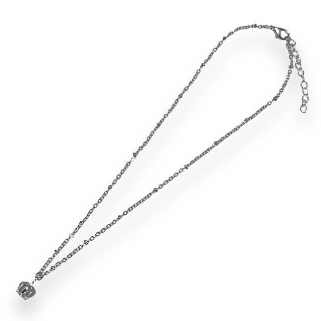 【新品】ジルコニア入☆立体クラウンプチネックレス < 女性アクセサリー/時計  【新品】ジルコニア入☆立体クラウンプチネックレス < 女性アクセサリー/時計の